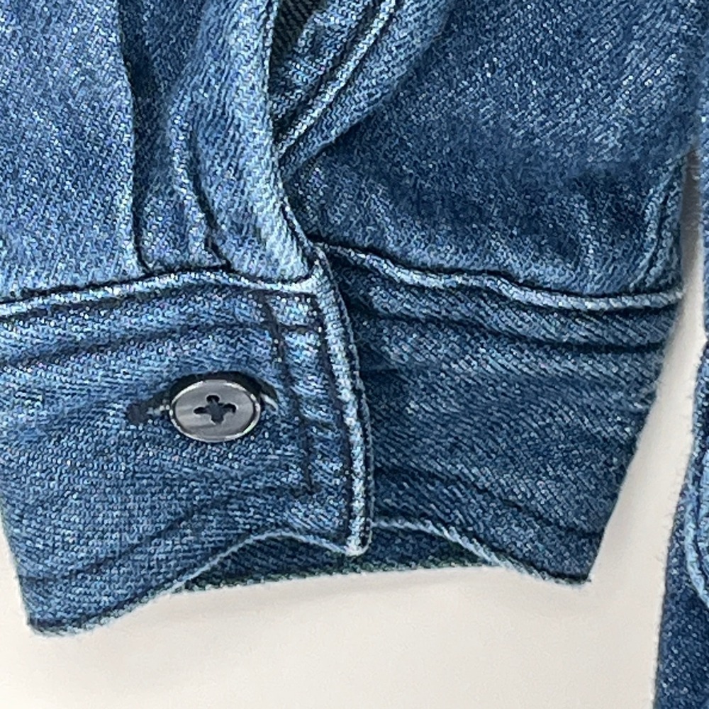 Boden Denim Tiered Midi Dress Womens US 12R Blue Cotton Button Front Pockets - Picture 8 of 13